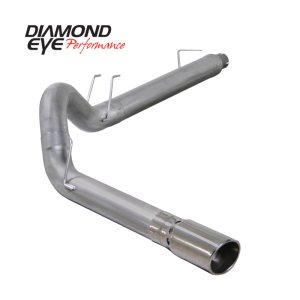 Ford F350 DPF Back Performance Exhaust - Diamond Eye Performance - 5in Single Aluminized - `08-`10